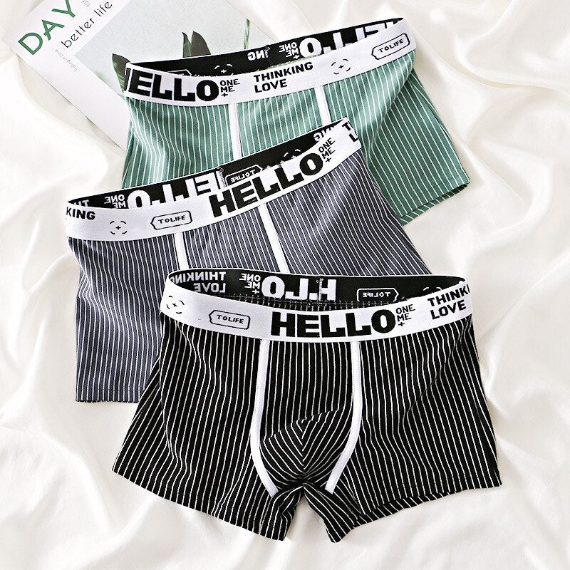 HELLO Striped - Men's Underwear (3 Pack)