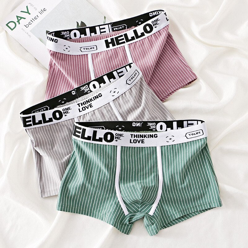 HELLO Striped - Men's Underwear (3 Pack)