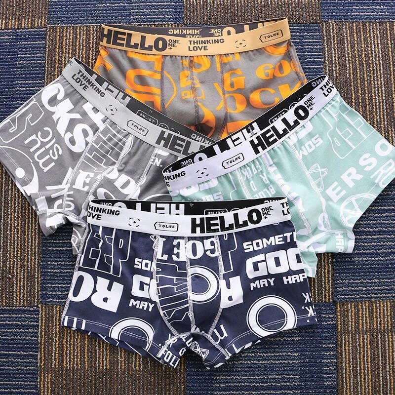 HELLO Print - Men's Underwear (4 Pack)