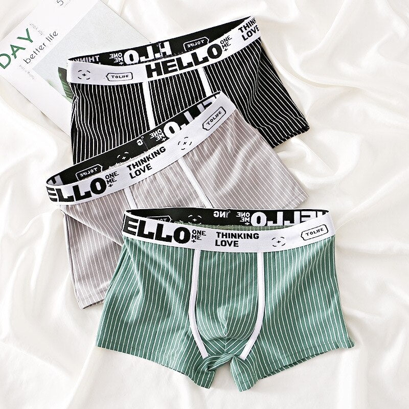 HELLO Striped - Men's Underwear (3 Pack)