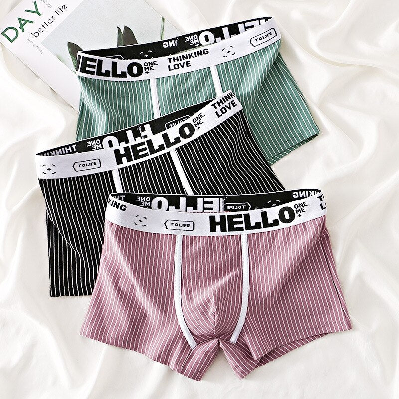 HELLO Striped - Men's Underwear (3 Pack)