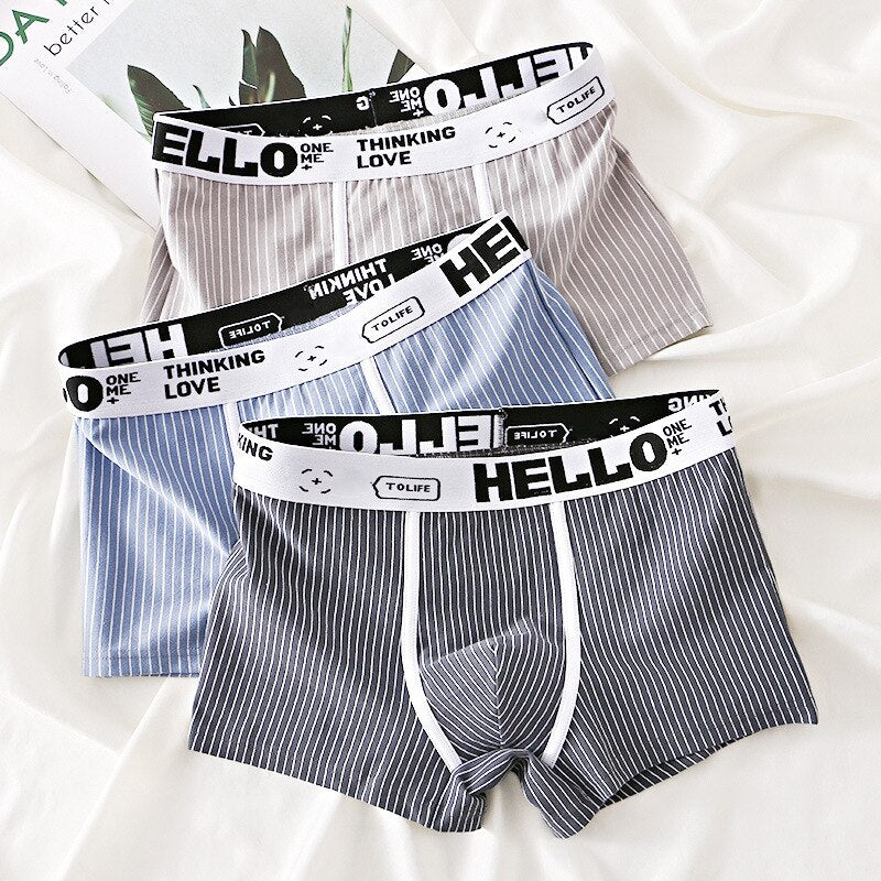 HELLO Striped - Men's Underwear (3 Pack)