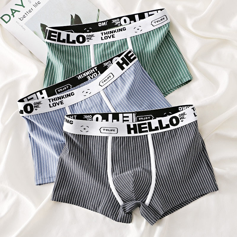 HELLO Striped - Men's Underwear (3 Pack)
