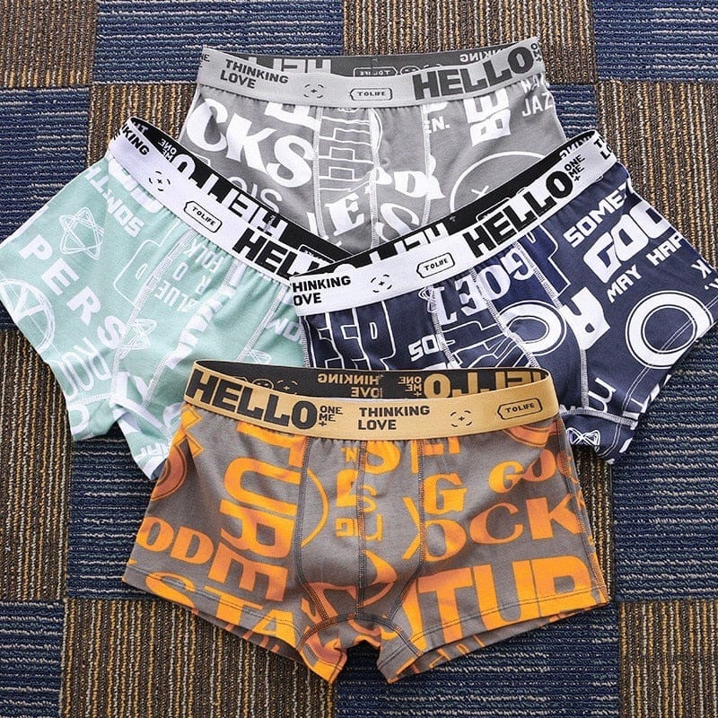 HELLO Print - Men's Underwear (4 Pack)