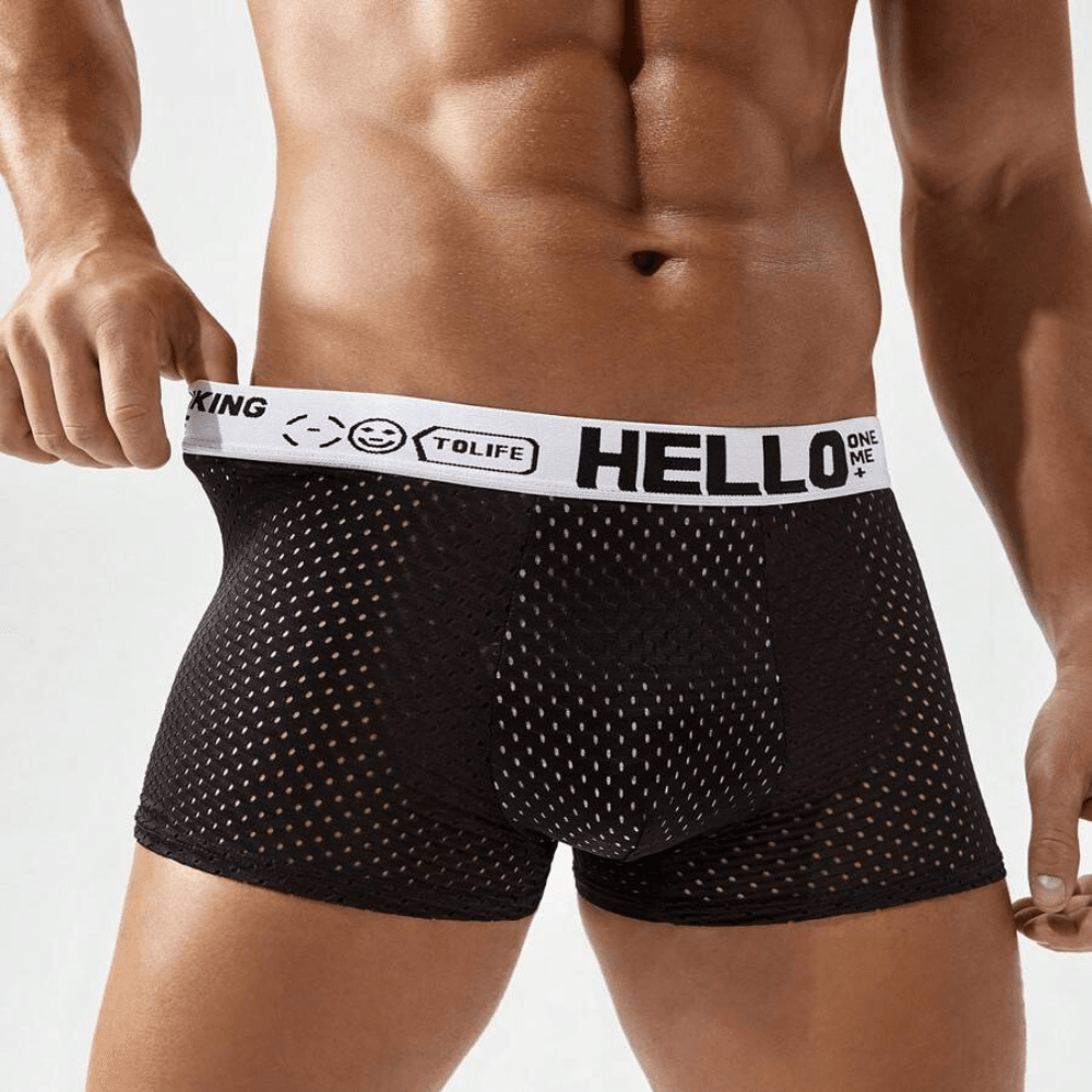 HELLO Mesh 2 - Men's Underwear - Black